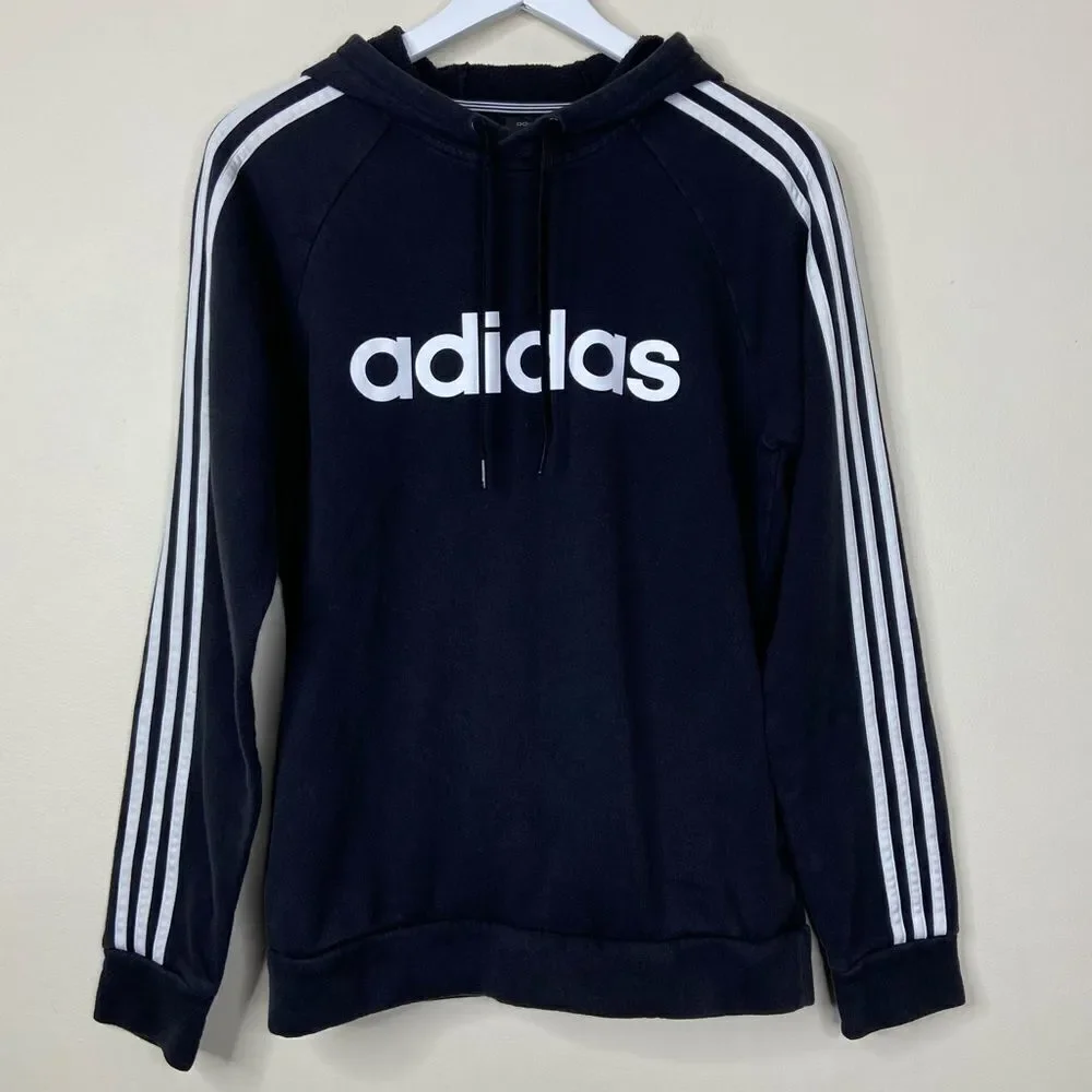 Adidas Men’s Essentials 3-Stripes Pullover Hoodie Size Small